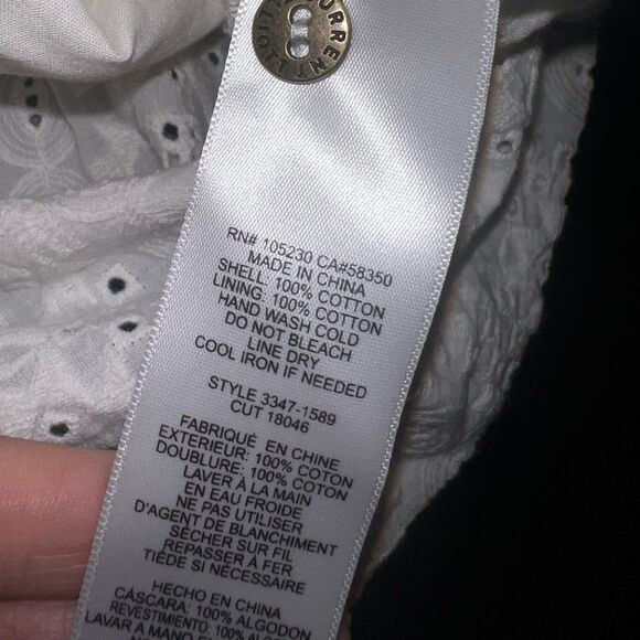 Current Elliot White Eyelet 100% cotton Dress Size 1 (Small) EUC - Picture 9 of 12